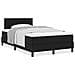 Letto Box Spring con Materasso Nero 120x190 cm Tessuto - Foto miniatura 4