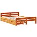 Letto senza Materasso Marrone Cera 160x200 cm in Legno di Pino - Foto miniatura 3