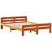 Letto senza Materasso Marrone Cera 160x200 cm in Legno di Pino - Foto miniatura 5