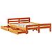 Letto senza Materasso Marrone Cera 160x200 cm in Legno di Pino - Foto miniatura 9