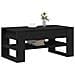 Tavolino da caffè in rovere nero 102x55x45 cm in legno ingegnerizzato - Foto miniatura 3