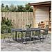 Set da Pranzo per Giardino 9 pcs Antracite Acciaio - Foto miniatura 4