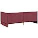 Cornice del letto ad angolo Rosso vino 80 x 200 cm Tessuto - Foto miniatura 7