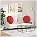 Cuscini per Seduta 2 pcs Rosso Ø60 x 21 cm Tessuto - Foto miniatura 4