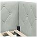 Cornice del letto ad angolo Grigio chiaro 90 x 190 cm Velluto - Foto miniatura 8