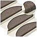 Tappetini per scale autoadesivi 20 pz 65x21x4 cm beige semicircolari grandi - Foto miniatura 5