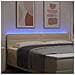 Testiera LED con luci a strisce a LED Crema 180 cm Poliestere - Foto miniatura 4