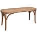 Sgabello In Legno E Rete Marrone 110x37x47h - Foto miniatura 1