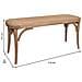 Sgabello In Legno E Rete Marrone 110x37x47h - Foto miniatura 5