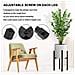 Supporto Decorativo Per Piante Con Tubo Quadrato E Piastra Rotonda - Grande, Metallo Nero - Foto miniatura 6