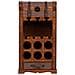 Baul Porta Bottiglie In Legno 44x30x85h Cm - Foto miniatura 2