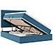 Letto con contenitore e LED Blu Scuro 140 x 190 cm Velluto - Foto miniatura 1