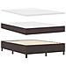 Letto a Sorgente LED Marrone Scuro 140 x 190 cm Tessuto - Foto miniatura 6