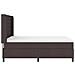 Letto a Sorgente LED Marrone Scuro 140 x 190 cm Tessuto - Foto miniatura 9
