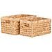 Set Di 2 Cesti Passo Rettangolari In Giacinto D'acqua Naturale - Misure Assortite - Foto miniatura 1