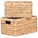 Set Di 2 Cesti Passo Rettangolari In Giacinto D'acqua Naturale - Misure Assortite - Foto miniatura 2