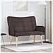 Sofa a Due Posti Marrone Scuro 115 x 61 x 87 cm Tessuto - Foto miniatura 2
