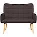 Sofa a Due Posti Marrone Scuro 115 x 61 x 87 cm Tessuto - Foto miniatura 4