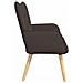 Sofa a Due Posti Marrone Scuro 115 x 61 x 87 cm Tessuto - Foto miniatura 5