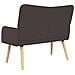 Sofa a Due Posti Marrone Scuro 115 x 61 x 87 cm Tessuto - Foto miniatura 6