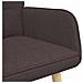 Sofa a Due Posti Marrone Scuro 115 x 61 x 87 cm Tessuto - Foto miniatura 7