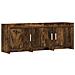 Mobile TV 130 x 33 x 47 cm Rovere Fumo Legno ingegnerizzato - Foto miniatura 1