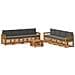 Set divani con cuscino 9 pcs Legno di Acacia Massello - Foto miniatura 1
