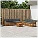 Set divani con cuscino 9 pcs Legno di Acacia Massello - Foto miniatura 2