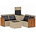 Set di divani 6 pz Beige e Grigio Chiaro - Foto miniatura 8