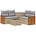 Set di divani 6 pz Beige e Grigio Chiaro - Foto miniatura 1