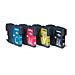LC-1100VALBP Cartuccia Ink Originale Nera Ciano Magenta Giallo per DCP 385C / 585CW MFC 5490CN / 6490CW Capacità 1500 Pagine Confezione 4 pezzi - Foto miniatura 1