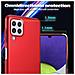 Custodia Compatibile Con Samsung Galaxy A22 4g / M22 / M32 4g In Rosso Metallo - Hard Case Coperchio Protettivo In Look Metallico Contro I Graffi E Gli Urti - Foto miniatura 3