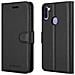 Custodia Compatibile Con Samsung Galaxy M11 In Nero Carbone - Coperchio Protettiva Con Chiusura Magnetica, Funzione Stand E Tasca Per Le Carte - Foto miniatura 7