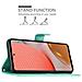 Cadorabo Custodia Compatibile Con Samsung Galaxy A72 5g In Turchese Fiore - Coperchio Protettivo In Design Floreale Con Chiusura Magnetica, Funzione Stand E Slot Per Carte - Foto miniatura 3