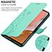 Cadorabo Custodia Compatibile Con Samsung Galaxy A72 5g In Turchese Fiore - Coperchio Protettivo In Design Floreale Con Chiusura Magnetica, Funzione Stand E Slot Per Carte - Foto miniatura 4