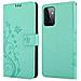 Cadorabo Custodia Compatibile Con Samsung Galaxy A72 5g In Turchese Fiore - Coperchio Protettivo In Design Floreale Con Chiusura Magnetica, Funzione Stand E Slot Per Carte - Foto miniatura 8