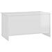 Tavolino Bianco Lucido 102x55,5x52,5 Cm In Legno Multistrato - Foto miniatura 2
