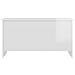 Tavolino Bianco Lucido 102x55,5x52,5 Cm In Legno Multistrato - Foto miniatura 3