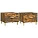 Tavolini Salotto 2 Pz Rovere Fumo 50x50x40cm Legno Multistrato - Foto miniatura 2