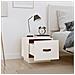 Comodini 2 Pz Bianco 40x34x35 Cm In Legno Massello Di Pino - Foto miniatura 3