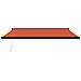 Tenda Sole Retrattile Arancione Marrone 4x3m Tessuto Alluminio - Foto miniatura 7
