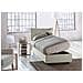 Letto Singolo Roberta, Letto Contenitore Con Rivestimento In Tessuto, 100% Made In Italy, Apertura Laterale, Con Materasso Cm 80x190 Incluso, Beige - Foto miniatura 2