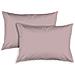 Coppia Federe Letto A Sacco Con Patella In Cotone Percalle Tinta Unita Vari Colori Federe Rosa - Foto miniatura 1