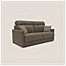 Margot Divano letto matrimoniale con schienale morbido alto in tessuto T02 176 cm (mat. 140x197) grigio - Foto miniatura 1