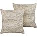 Set Di 2 Cuscini Howea Cotone 45 X 45 Cm Beige Trama Geometrica - Foto miniatura 3