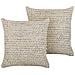 Set Di 2 Cuscini Howea Cotone 45 X 45 Cm Beige Trama Geometrica - Foto miniatura 9