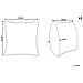 Set Di 2 Cuscini Howea Cotone 45 X 45 Cm Beige Trama Geometrica - Foto miniatura 13