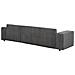 Divano Letto Angolare 3 Posti Luspa Velluto A Coste Grigio Scuro Con Contenitore Lato Sinistro - Foto miniatura 13