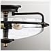 Plafoniera Industrial Nordica Griffin Acciaio Bronzo Ottone 3 Luci E27 - Foto miniatura 3