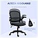 Sedia Da Ufficio Ergonomica Con Schienale A Rete E Altezza Regolabile, 65.5x61.5x88-97.5cm, Nero - Foto miniatura 3